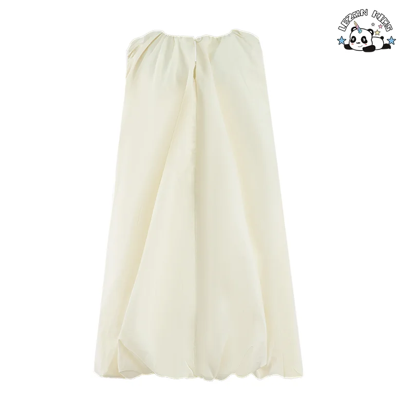 LEZONKIDS - Vestido infantil personalizável de verão sem mangas, vestidos casuais respiráveis de verão para 2-14T